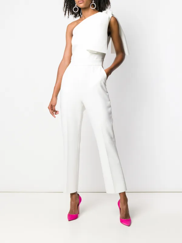msgm one shoulder jumpsuit