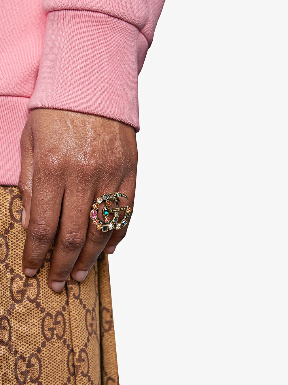 фото Gucci кольцо с кристаллами