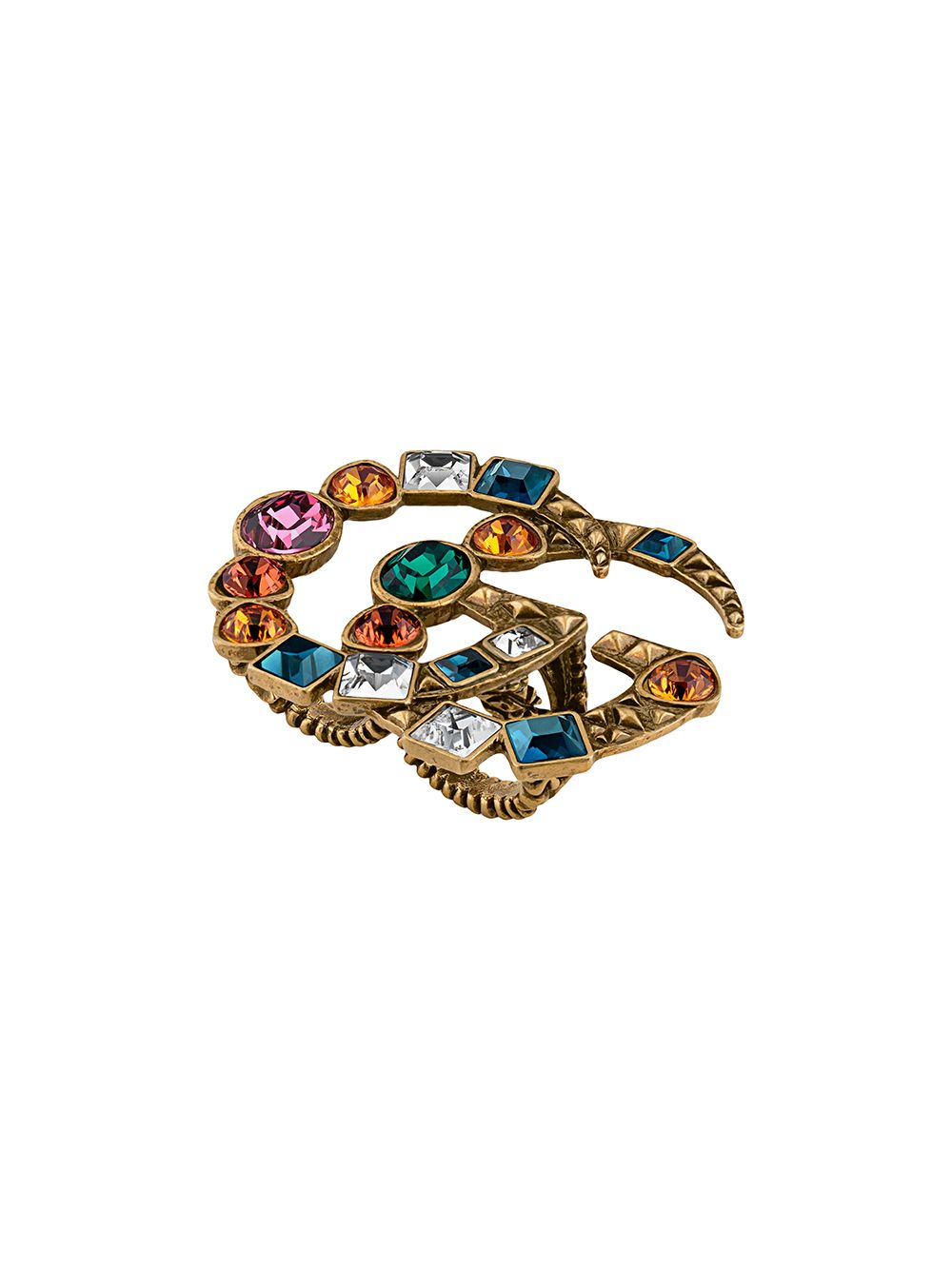 фото Gucci кольцо gg с кристаллами