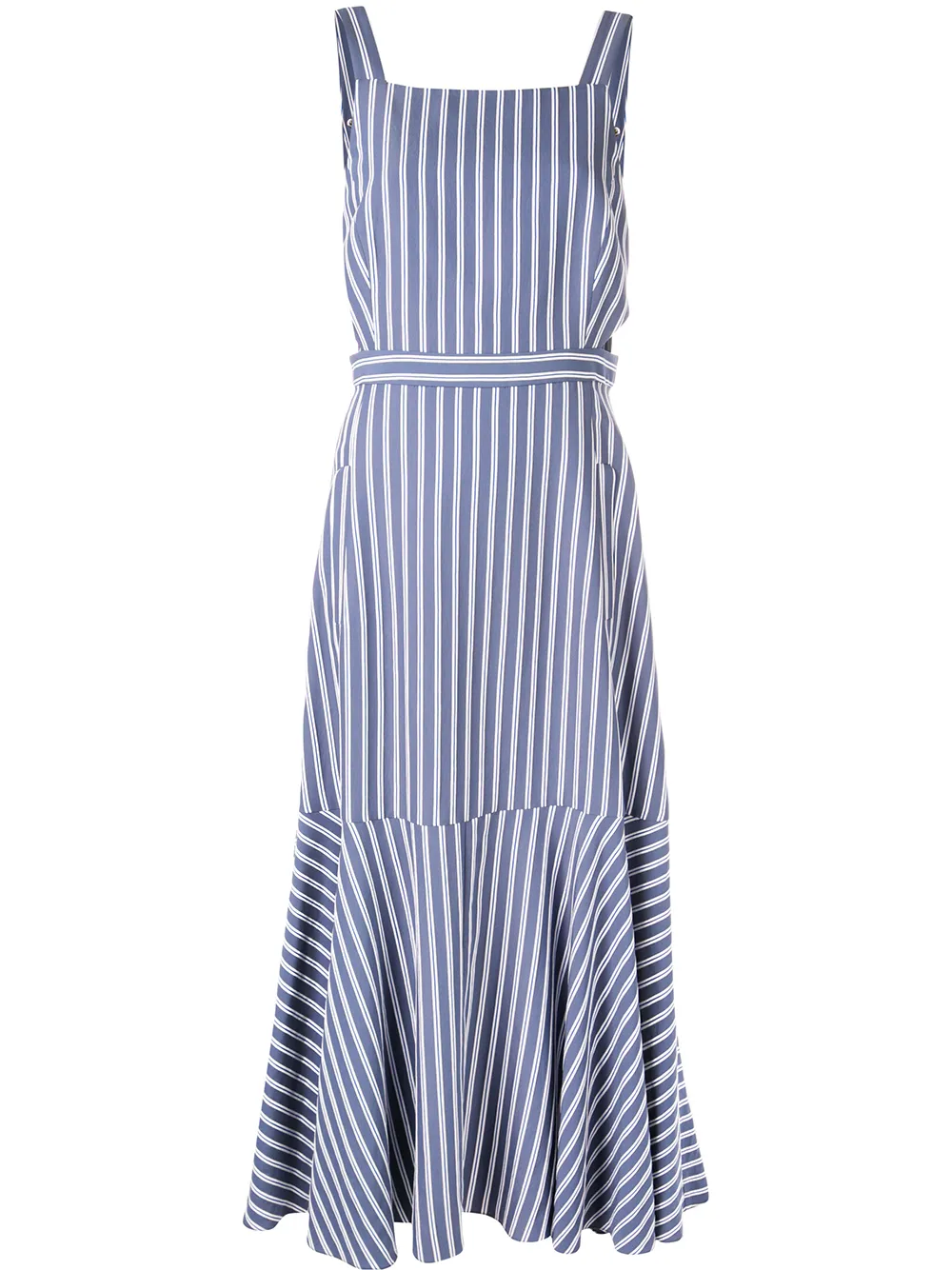 Tibi Dresses TIBI VISCOSE TWILL STRAPPY DRESS - BLUE