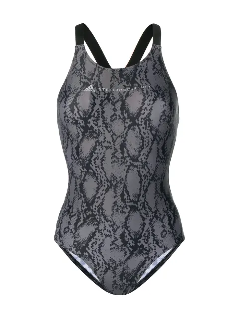 adidas by Stella McCartney snakeskin print swimsuit