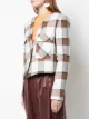 Tibi Dylan plaid cropped jacket