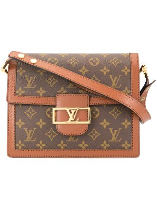 Dauphine leather handbag Louis Vuitton Brown in Leather - 25261626