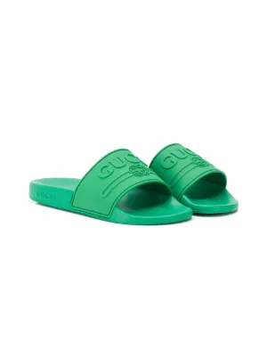 embossed logo slides