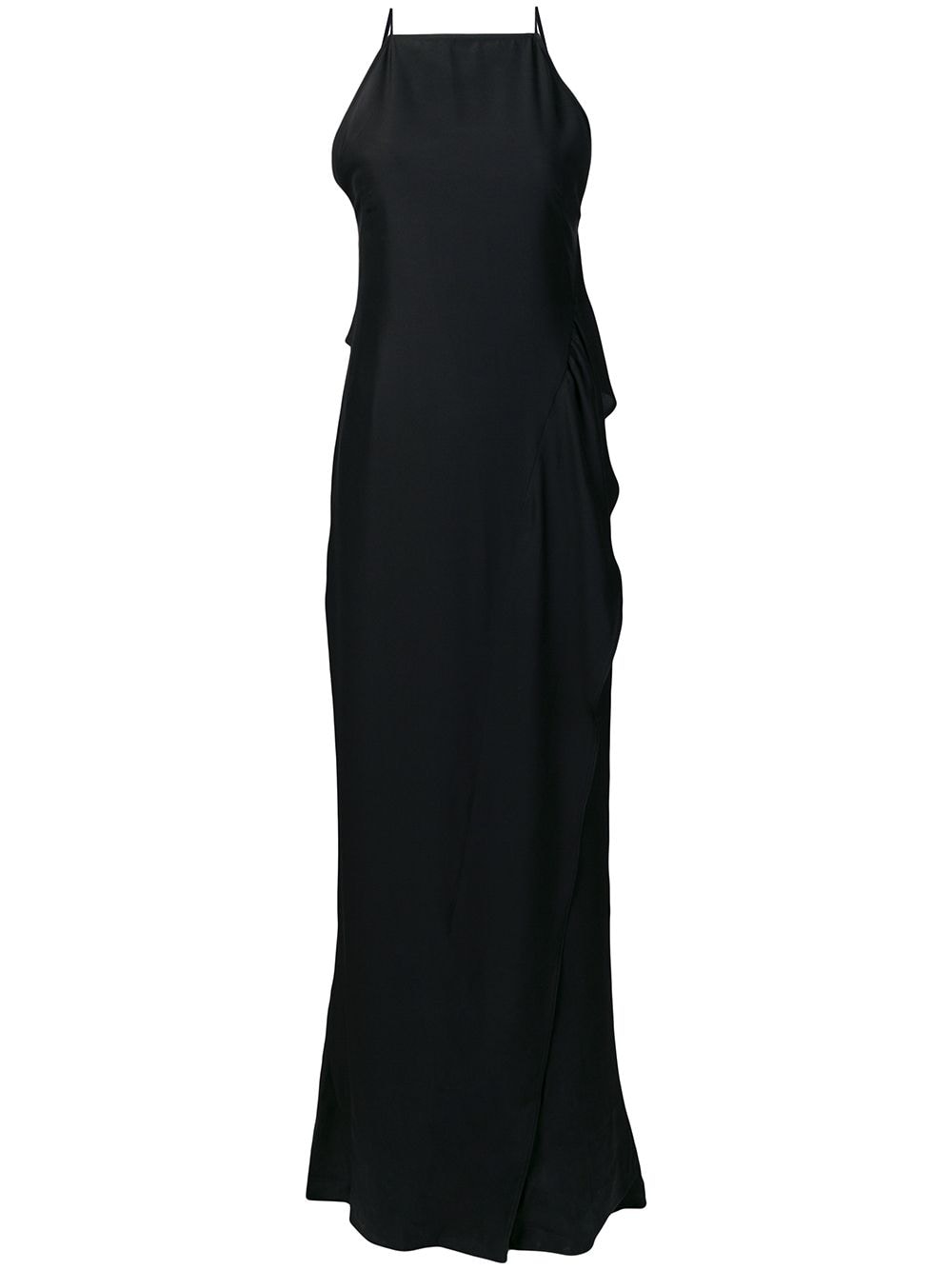 Victoria Beckham Asymmetric Floor Length Dress In Black | ModeSens