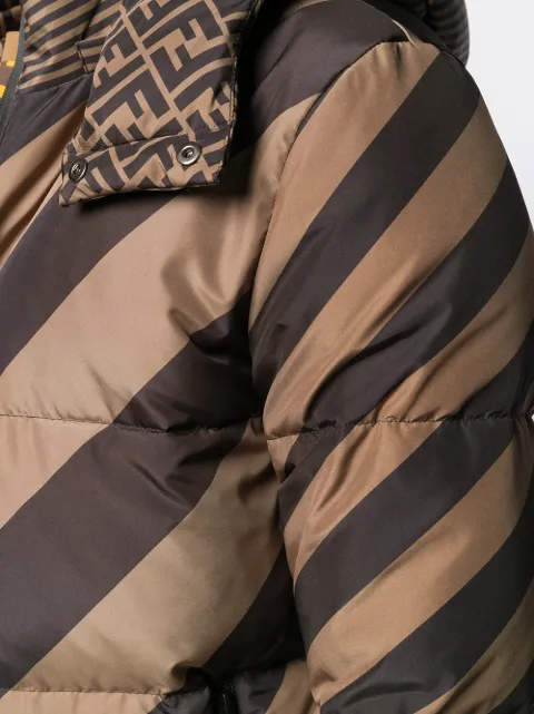 Shop Fendi logo puffer jacket with 