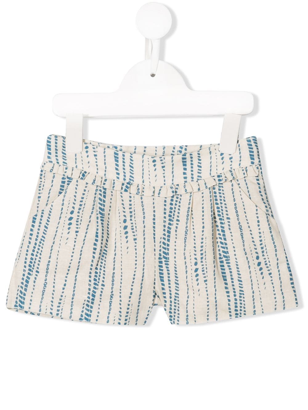 

Knot shorts con estampado tie-dye - Blanco