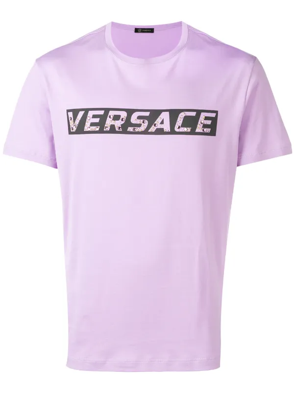 Versace Dark Pink Logo T Shirt 278 Shop Online Same Day Delivery In London