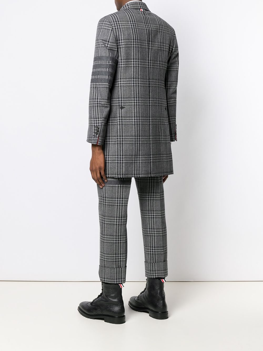 фото Thom browne пальто в клетку prince of wales с полосками