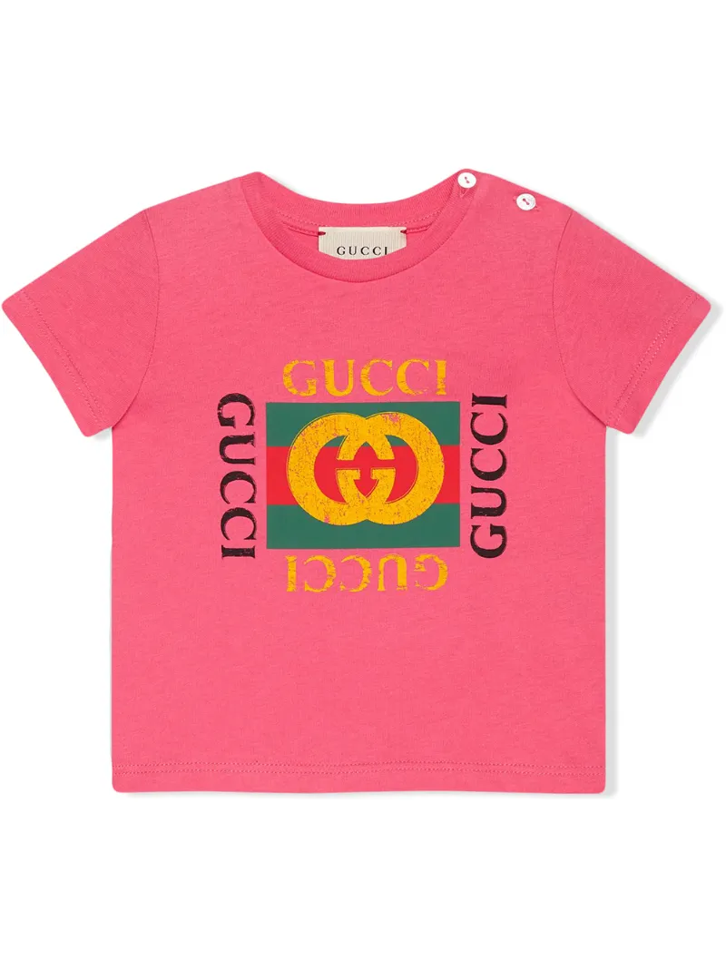 Gucci Kids футболка с архивным логотипом