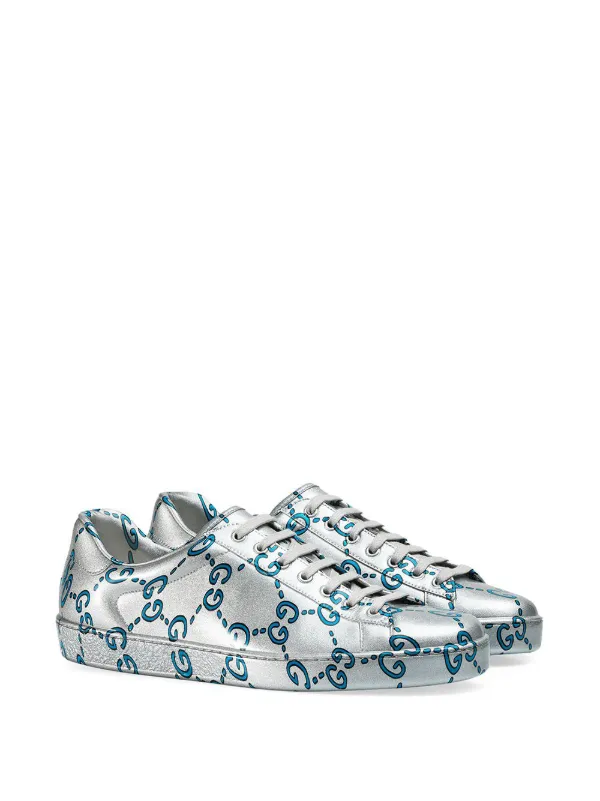 silver gucci ace sneakers