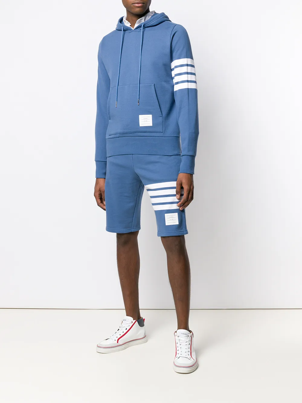 Thom Browne Hoodie Blauw