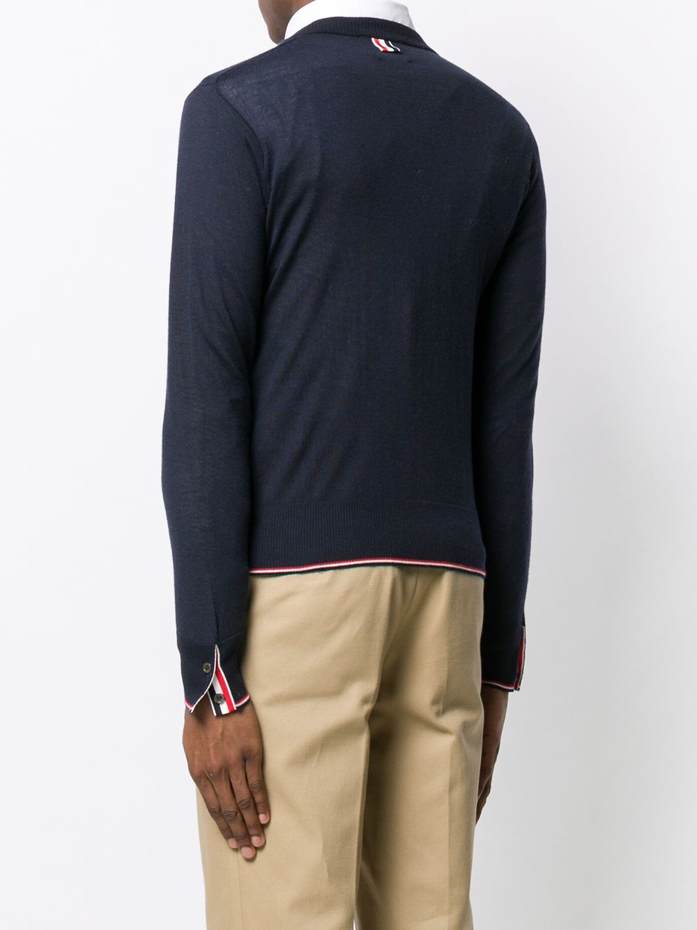 фото Thom Browne кашемировый пуловер с V-образным вырезом