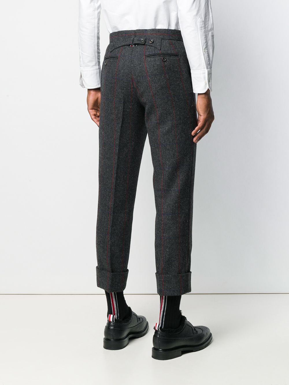 фото Thom Browne твидовые брюки с узором в елочку