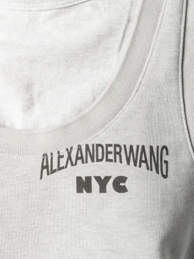 Alexander Wang bi-layer logo crop top 