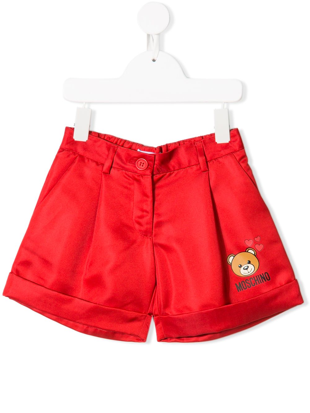 фото Moschino kids шорты с принтом teddy bear