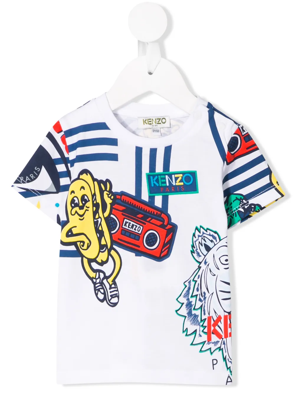 фото Kenzo kids футболка с графическим принтом