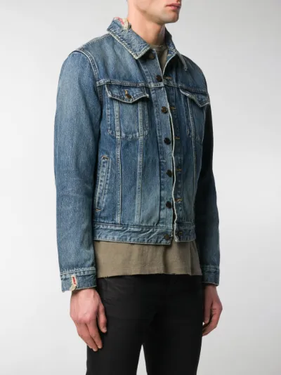 Saint Laurent distressed denim jacket 