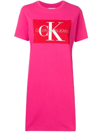 calvin klein t-shirt dress pink