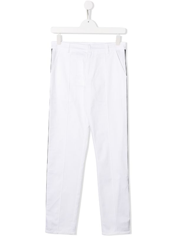 white side stripe trousers