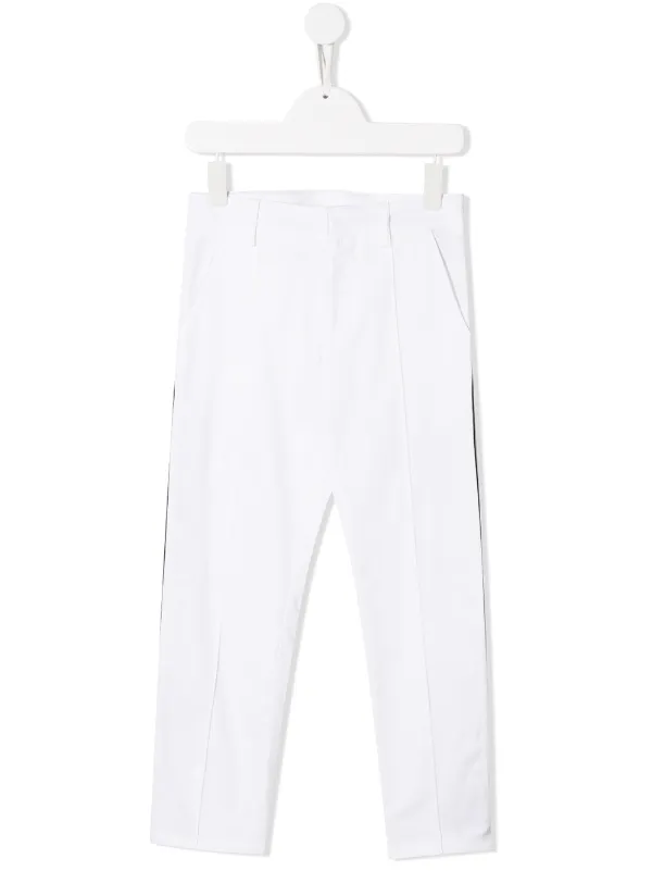 white side stripe trousers