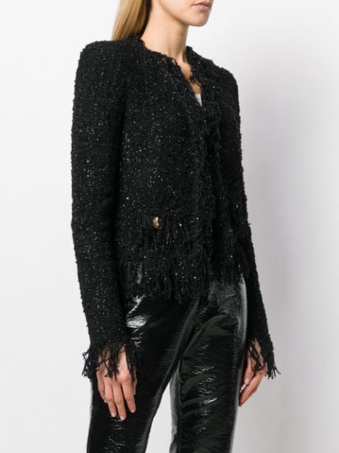 Balmain Fringed Tweed Jacket | Farfetch.com