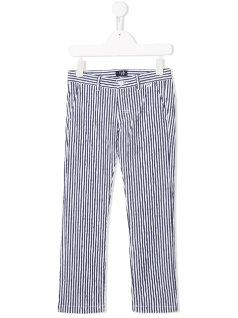Il Gufo pantalones rectos a rayas