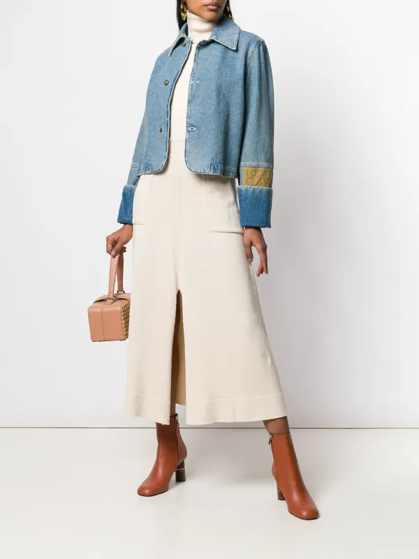 loewe cropped denim jacket