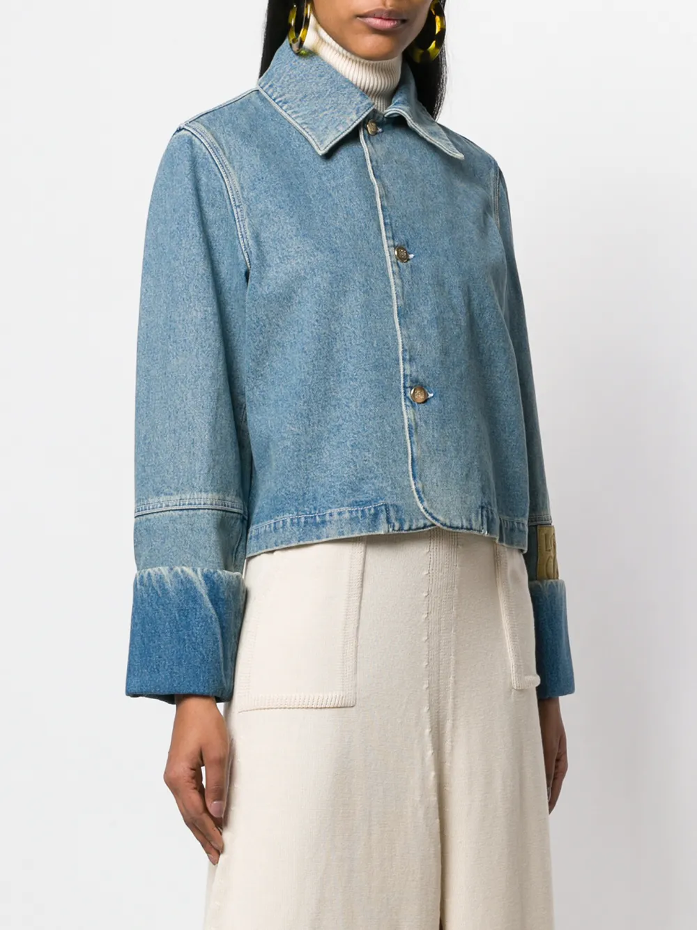 loewe cropped denim jacket