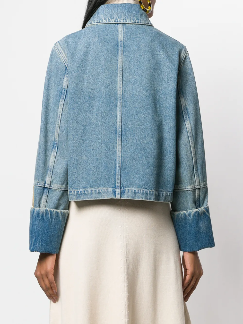 loewe cropped denim jacket