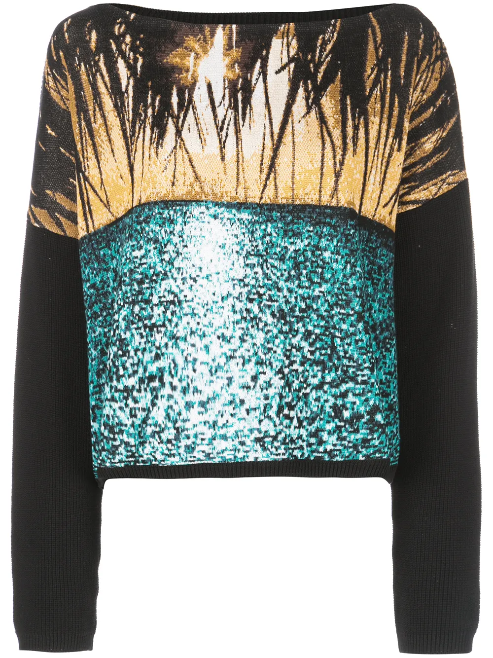 N°21 Knits Nº21 GRAPHIC KNIT TOP - BLACK