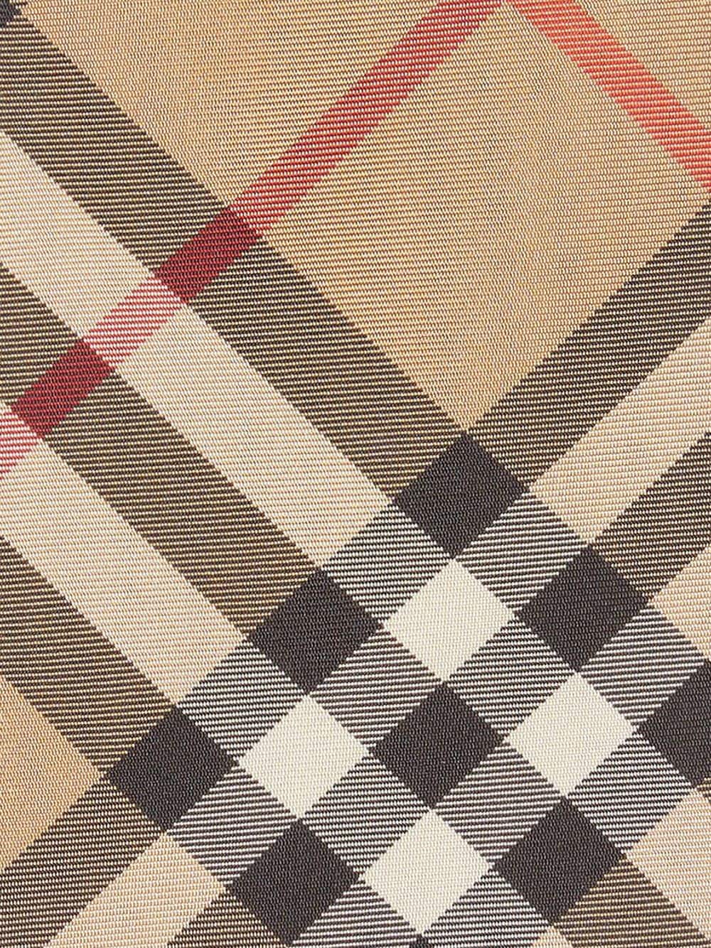 Shop Burberry Modern Cut Vintage Check Silk Tie In Brown