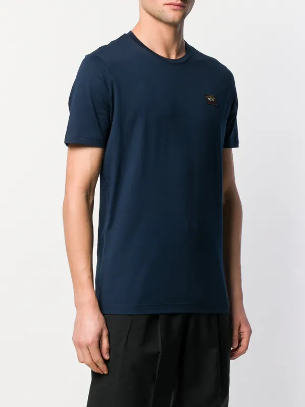 Paul & Shark Embroidered Logo T-shirt | Blue | FARFETCH GE