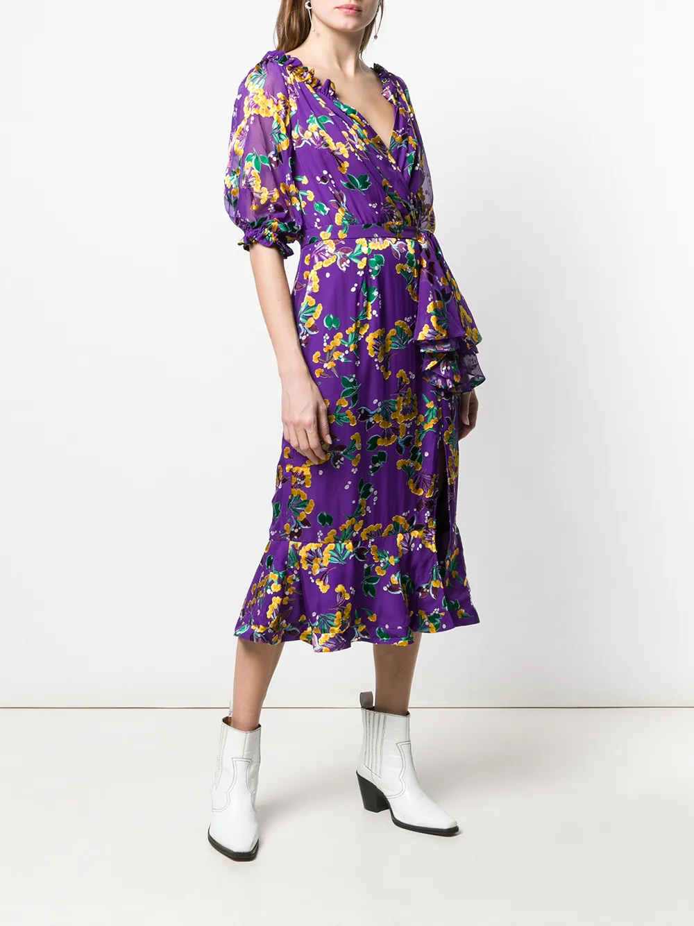 saloni olivia midi dress