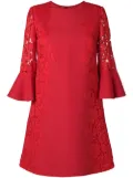 Valentino Garavani floral lace panel shift dress - Red