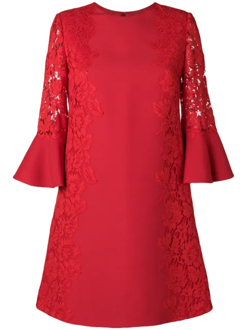 Valentino Garavani floral lace panel shift dress