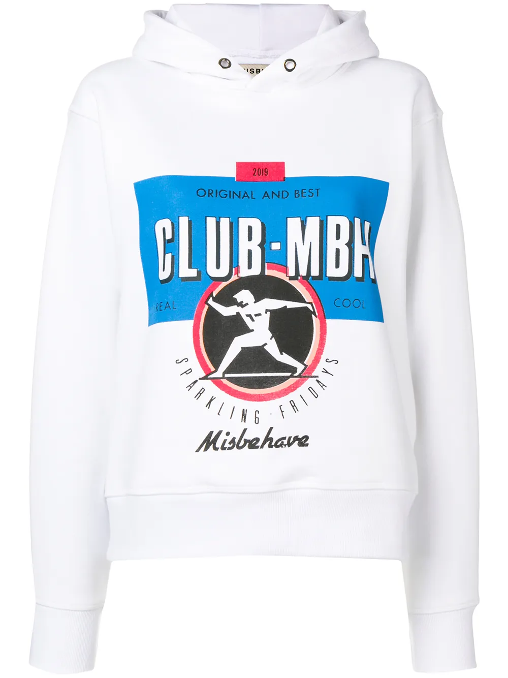 Misbhv Tops MISBHV LOGO PRINTED HOODIE - WHITE