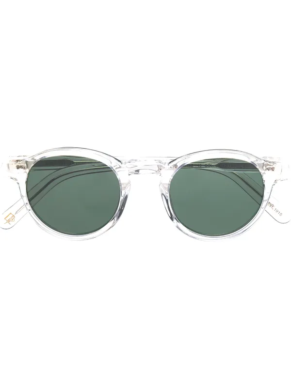 MOSCOT クリアフレーム ラウンドサングラス Moscot クリアフレーム サングラス | ホワイト | FARFETCH JP