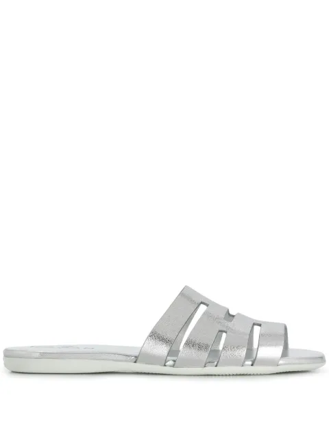 Hogan flat metallic sandals