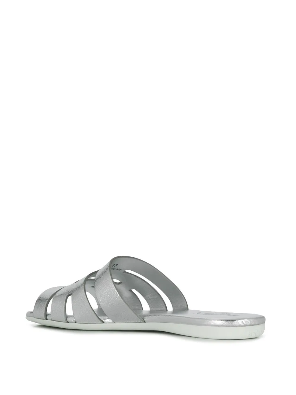 Hogan Platte metallic sandalen Zilver