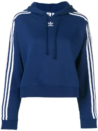 blue adidas cropped hoodie