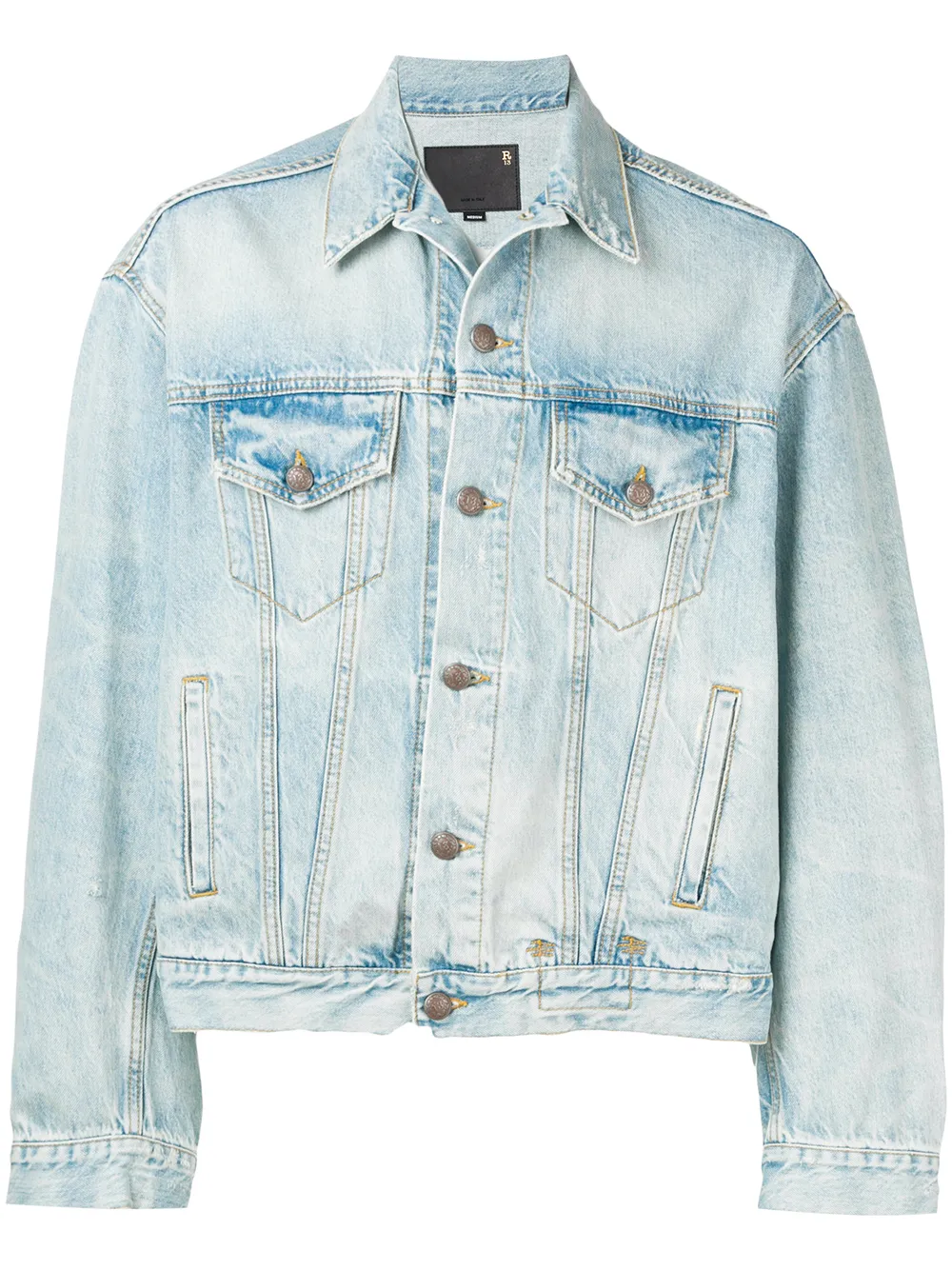 R13 Jackets R13 FADED DENIM JACKET - BLUE