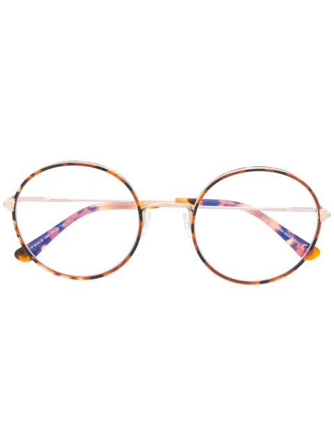 tortoise round frame glasses