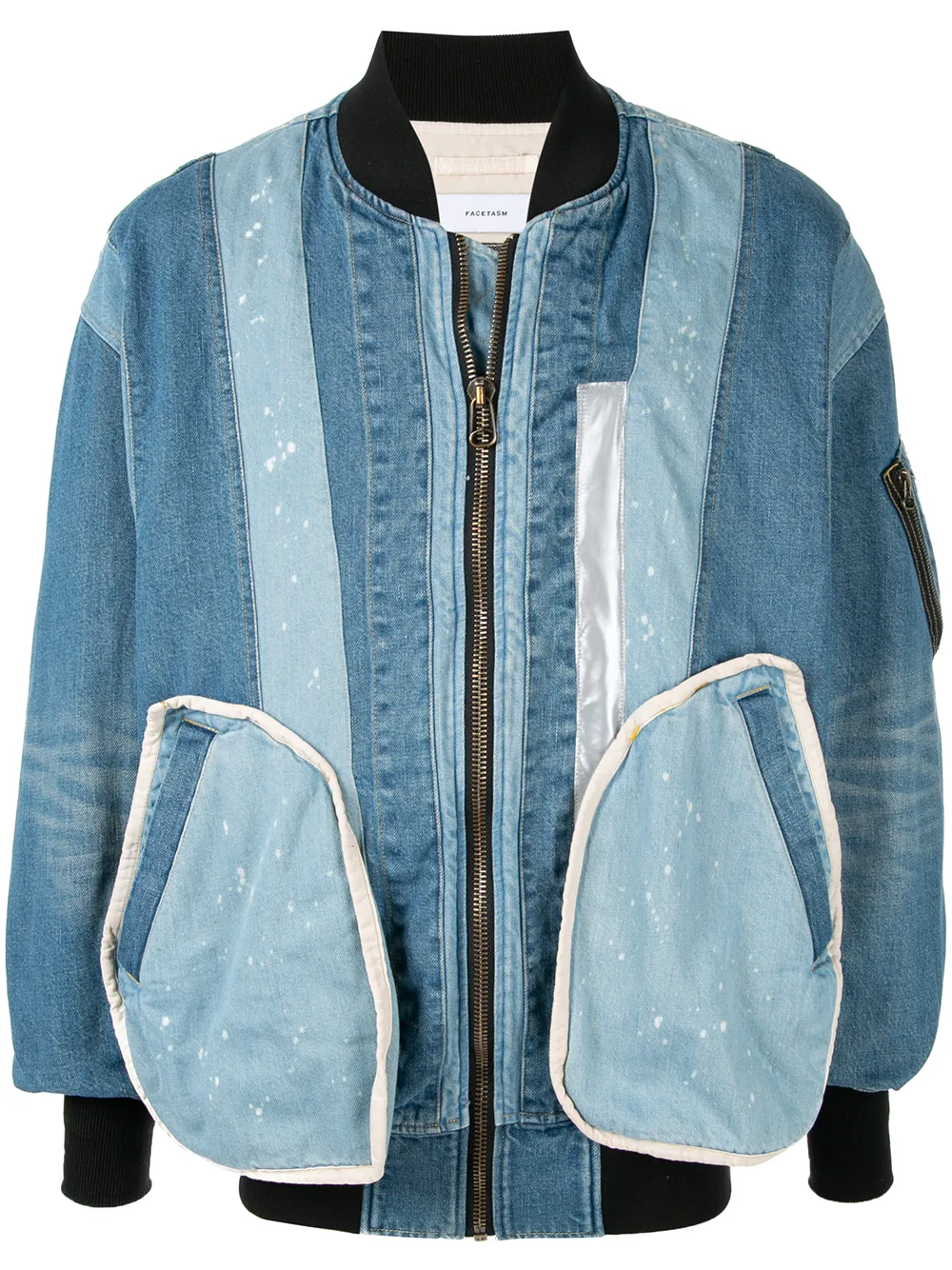 Facetasm Tops FACETASM BOMBERJACKE AUS DENIM - BLAU