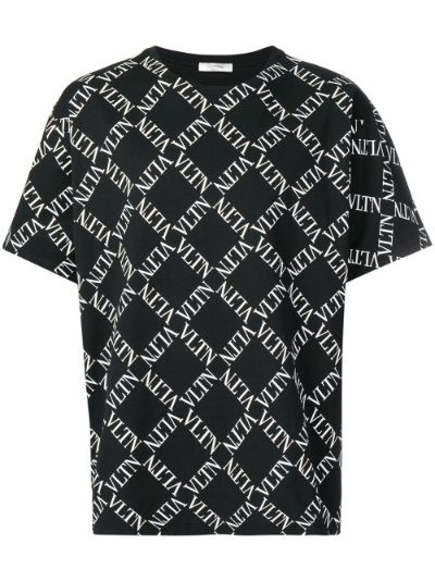 valentino grid t shirt