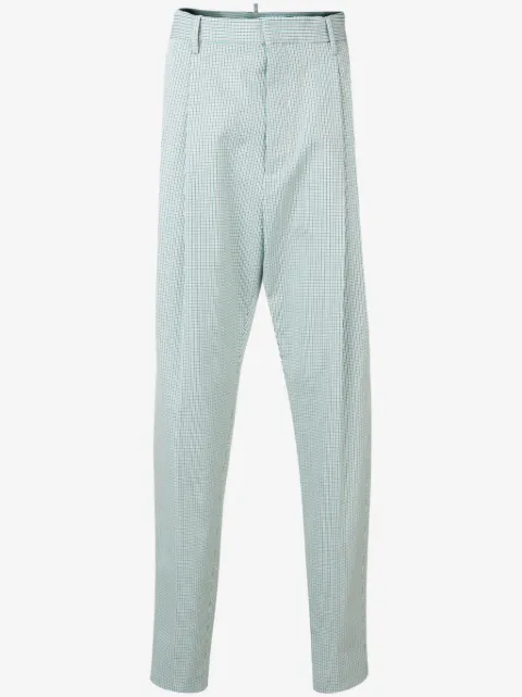 DSQUARED2 checked high waist trousers