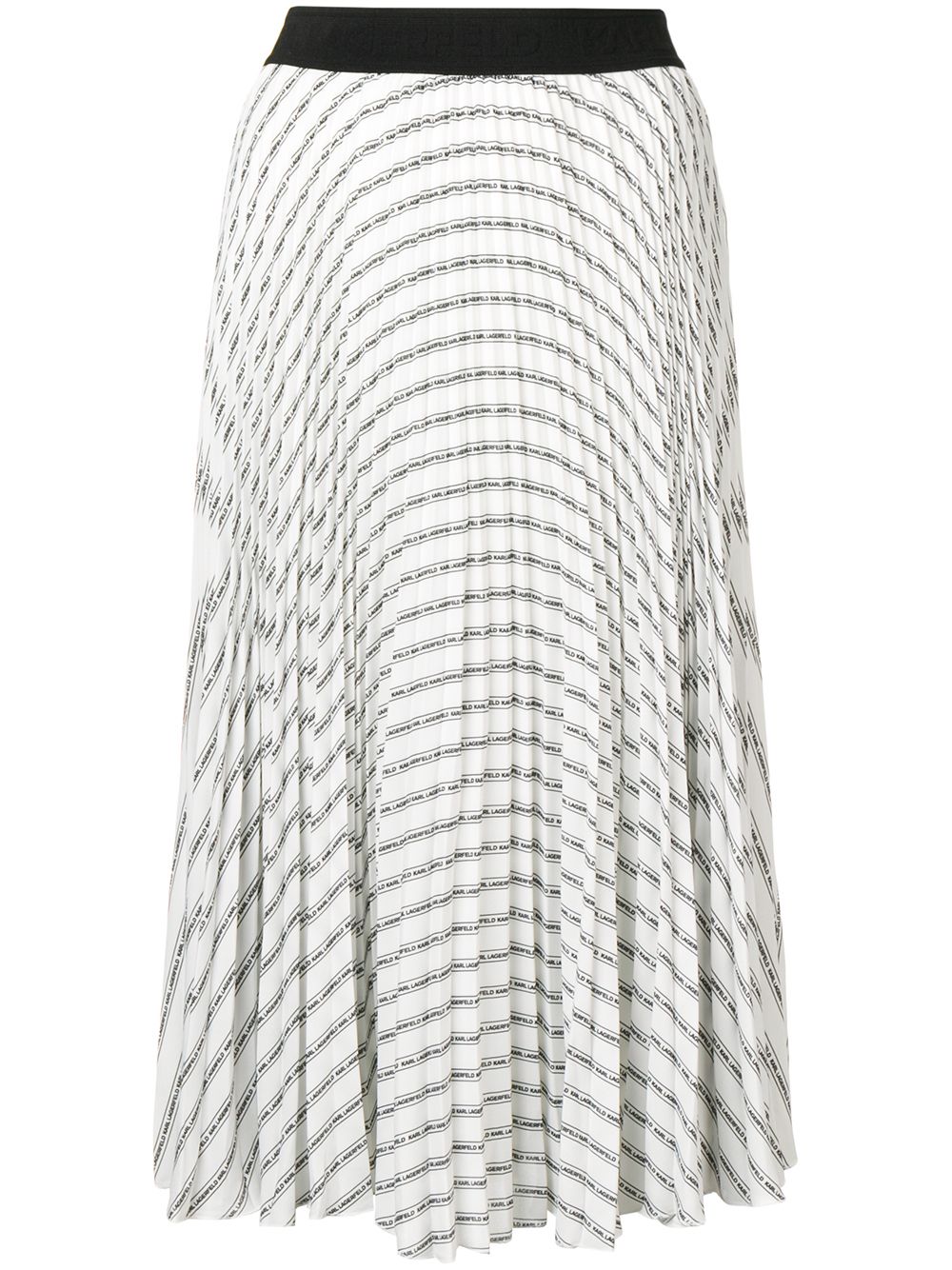 фото Karl lagerfeld плиссированная юбка с принтом логотипа