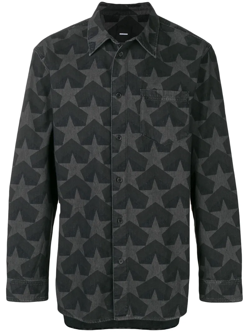 NONO9ON star pattern shirt jacket