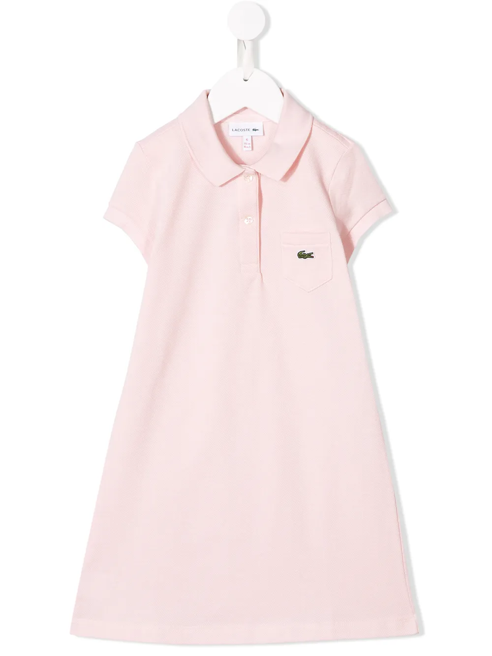 фото Lacoste kids платье-рубашка с воротником-поло