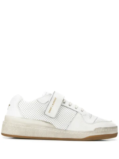 saint laurent perforated leather sneakers